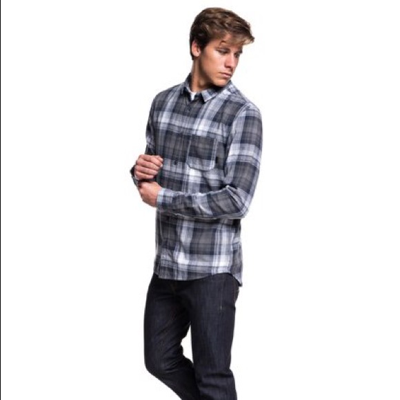 🆕Quiksilver BLUE NIGHT FATHERFLY CHECK (bst1) - Picture 3 of 4